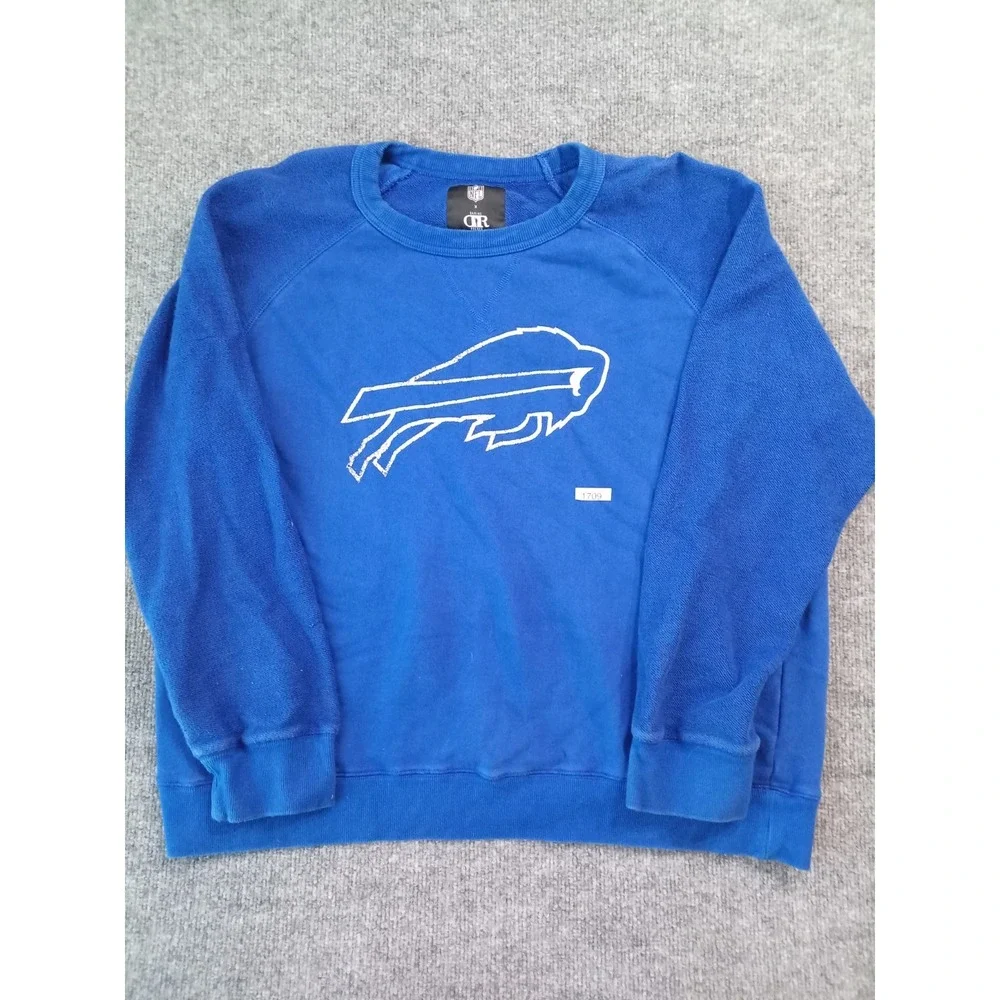 NFL Buffalo Bills Sweatshirt Mens XL Blue Darius Rucker Crewneck Logo